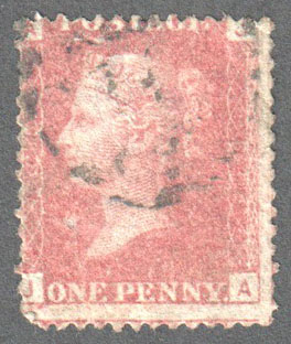 Great Britain Scott 33 Used Plate 165 - JA - Click Image to Close